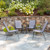 Flash Furniture 4-JJ-303C-G-GG Gray Textilene Fabric Black Powder Coated Frame Finish Brazos Series Stacking Patio Chair - Set of 4