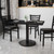 Flash Furniture XU-BLKTB-3042-TR24-GG 42" W Black Cast Iron Column Powder Coated and Laminate Finish Round Base Rectangular Table
