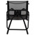 Flash Furniture 2-ET-SWVLPTO-30-GR-GG Gray Textilene Sling Fabric Black Galvanized Steel Frame Bar Height Patio Swivel Stool