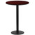 Flash Furniture XU-RD-24-MAHTB-TR18B-GG Mahogany Laminate Round Top PVC T-Mold Edge Table