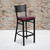 Flash Furniture XU-DG-60116-GRD-BAR-BURV-GG Burgundy Vinyl Seat Steel Black Powder Coated Frame Hercules Series Restaurant Bar Stool