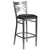 Flash Furniture XU-6F8B-CLR-BAR-BLKV-GG Black Vinyl Steel Frame With Clear Coat Finish Hercules Series Restaurant Bar Stool
