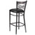 Flash Furniture XU-6F8B-CLR-BAR-BLKV-GG Black Vinyl Steel Frame With Clear Coat Finish Hercules Series Restaurant Bar Stool