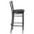 Flash Furniture XU-6F8B-CLR-BAR-BLKV-GG Black Vinyl Steel Frame With Clear Coat Finish Hercules Series Restaurant Bar Stool