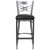 Flash Furniture XU-6F8B-CLR-BAR-BLKV-GG Black Vinyl Steel Frame With Clear Coat Finish Hercules Series Restaurant Bar Stool
