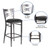 Flash Furniture XU-6F8B-CLR-BAR-BLKV-GG Black Vinyl Steel Frame With Clear Coat Finish Hercules Series Restaurant Bar Stool