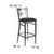 Flash Furniture XU-6F8B-CLR-BAR-BLKV-GG Black Vinyl Steel Frame With Clear Coat Finish Hercules Series Restaurant Bar Stool