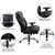 Flash Furniture GO-2085-LEA-GG Black Bonded Leather Padded Arms High Back Design Hercules Series 24/7 Big & Tall Executive Swivel Office Chair