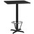 Flash Furniture XU-BLKTB-2424-T2222B-3CFR-GG Black Square Laminate Top PVC T-Mold Edge Table