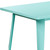 Flash Furniture ET-CT005-MINT-GG 63" W x 31.5" D Mint Galvanized Steel Powder Coat Finish Indoor / Outdoor Rectangular Table