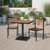 Flash Furniture XU-DG-10456033-GG Steel Square Table Set with 2 Chairs