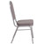 Flash Furniture FD-C01-S-6-GG Gray Dot Patterned Fabric Silver Powder Coated Frame Finish Hercules Series Stacking Banquet Chair