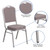 Flash Furniture FD-C01-S-6-GG Gray Dot Patterned Fabric Silver Powder Coated Frame Finish Hercules Series Stacking Banquet Chair
