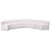 Flash Furniture ZB-803-820-SET-WH-GG White LeatherSoft with Brushed Stainless Steel Base Modular Hercules Alon Series Reception Configuration