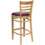 Flash Furniture XU-DGW0005BARLAD-NAT-BURV-GG Burgundy Vinyl Seat With Ladder Back Natural Finish Beechwood Frame Hercules Series Restaurant Bar Stool