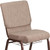 Flash Furniture FD-CH02185-CV-BGE1-BAS-GG Beige 19.25" Width Steel Book Rack with Communion Cup Holder Copper Vein Frame Finish Hercules Series Stacking Church Chair