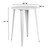 Flash Furniture CH-51090-40-WH-GG White Round Brace Underneath Top  Table