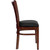 Flash Furniture XU-DGW0008VRT-MAH-BLKV-GG Vertical Wood Slat Back Black Vinyl Upholstered Seat Hercules Series Restaurant Chair