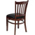 Flash Furniture XU-DGW0008VRT-MAH-BLKV-GG Vertical Wood Slat Back Black Vinyl Upholstered Seat Hercules Series Restaurant Chair