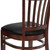 Flash Furniture XU-DGW0008VRT-MAH-BLKV-GG Vertical Wood Slat Back Black Vinyl Upholstered Seat Hercules Series Restaurant Chair
