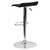 Flash Furniture DS-801-CONT-BK-GG Black Vinyl with Contemporary Style Chrome Base Swivel Bar Stool