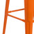 Flash Furniture CH-31320-30-OR-WD-GG  Orange Textured Wood Seat With Galvanized Steel Backless Bar Stool