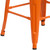 Flash Furniture CH-31320-30-OR-WD-GG  Orange Textured Wood Seat With Galvanized Steel Backless Bar Stool