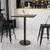 Flash Furniture XU-WALTB-3030-TR18B-GG Walnut Laminate Square Top PVC T-Mold Edge Table