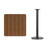Flash Furniture XU-WALTB-3030-TR18B-GG Walnut Laminate Square Top PVC T-Mold Edge Table