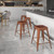 Flash Furniture ET-BT3503-24-POC-GG 24.25" H Copper Galvanized Steel Counter Height with Drain Hole Seat Bar Stool