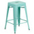 Flash Furniture ET-BT3503-24-MINT-GG 500 Lbs. Mint Galvanized Steel Bar Stool