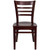 Flash Furniture XU-DGW0005LAD-MAH-GG Wood Ladder Back .62" Thick Mahogany Finish Beechwood Seat Hercules Series Restaurant Chair