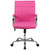 Flash Furniture GO-2240-PK-GG Pink Vinyl Padded Arms Mid Back Design Executive Swivel Office Chair