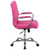 Flash Furniture GO-2240-PK-GG Pink Vinyl Padded Arms Mid Back Design Executive Swivel Office Chair
