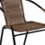 Flash Furniture TLH-087RD-037BN2-GG Brown Steel Round Table Set with 2 Chairs