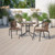 Flash Furniture TLH-087RD-037BN2-GG Brown Steel Round Table Set with 2 Chairs