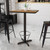Flash Furniture XU-WALTB-2430-T2222B-3CFR-GG Walnut Laminate Rectangular Top PVC T-Mold Edge Table
