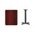 Flash Furniture XU-MAHTB-2430-T2222-GG 30"W x 24"D x 31-1/8"H Melamine Core With Mahogany Laminate Finish Cast Iron Column With Black Powder Coated Finish Rectangular Dining Height Table