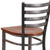 Flash Furniture XU-DG697BLAD-CLR-BAR-CHYW-GG Cherry Finish Seat With Ladder Back Steel Clear Coated Frame Hercules Series Restaurant Bar Stool