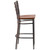 Flash Furniture XU-DG697BLAD-CLR-BAR-CHYW-GG Cherry Finish Seat With Ladder Back Steel Clear Coated Frame Hercules Series Restaurant Bar Stool