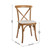 Flash Furniture XU-X-PEC-NTC-GG Ash Wood Seat and Frame with Pecan Finish Hercules Series Stackable Chair