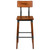 Flash Furniture 2-XU-DG-W0236B-GG Rustic Walnut Finish Wood Back and Seat Beechwood Frame Dining Barstool - Set of 2