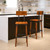 Flash Furniture 2-XU-DG-W0236B-GG Rustic Walnut Finish Wood Back and Seat Beechwood Frame Dining Barstool - Set of 2