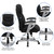 Flash Furniture GO-1534-BK-FAB-GG Black Fabric Padded Arms High Back Design Hercules Series Big & Tall Executive Swivel Office Chair