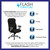 Flash Furniture GO-1534-BK-FAB-GG Black Fabric Padded Arms High Back Design Hercules Series Big & Tall Executive Swivel Office Chair