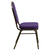 Flash Furniture FD-C01-PUR-GV-GG Purple Fabric Upholstered Gold Vein Powder Coated Frame Finish Hercules Series Stacking Banquet Chair