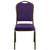 Flash Furniture FD-C01-PUR-GV-GG Purple Fabric Upholstered Gold Vein Powder Coated Frame Finish Hercules Series Stacking Banquet Chair