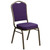 Flash Furniture FD-C01-PUR-GV-GG Purple Fabric Upholstered Gold Vein Powder Coated Frame Finish Hercules Series Stacking Banquet Chair