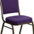 Flash Furniture FD-C01-PUR-GV-GG Purple Fabric Upholstered Gold Vein Powder Coated Frame Finish Hercules Series Stacking Banquet Chair