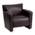 Flash Furniture 222-1-BN-GG Brown LeatherSoft Upholstery Seat and Back Hercules Majesty Series Reception Chair